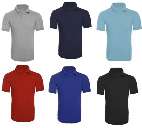 Mens plain shirt polo crew - plain, t-shirt