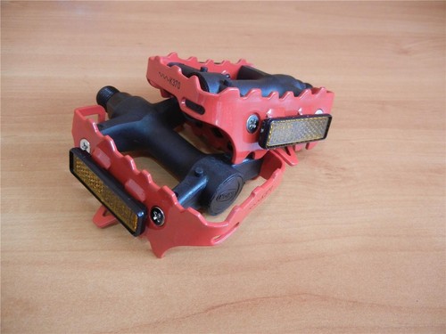 Red union cage pedals 16 - *, 9/16''