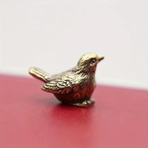 Brass bird statue - brass,