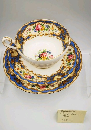 Paragon china tea trio blue - china,
