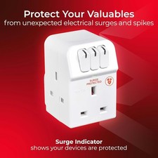 Masterplug 3 Socket Surge