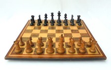 Antique weighted chess pieces - weighted,