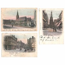 HALIFAX Yorks Early Views 3x Postcards by Glen of Wortley, All postmarked 1903
