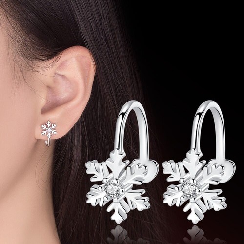 Lovely crystal snowflake - snowflake, ear