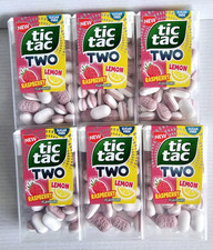 TIC TAC TWO RASPEBERRY LEMON FLAVOUR. SUGARFREE.6 PACKS.6x38.5g.BB 05/08/2026.