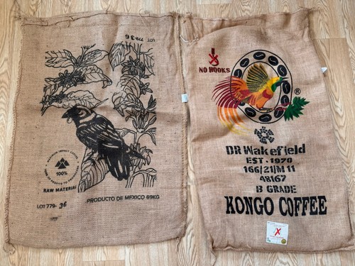 Two used coffee - coffee, sacks