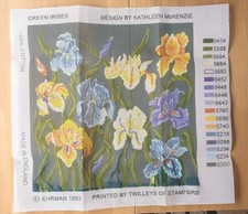Ehrman Green Irises Kathleen Mckenzie Cushion Front Tapestry Kit