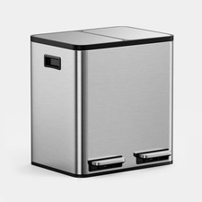 VonHaus 30L Silver Double Bin