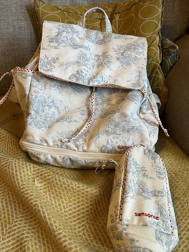 Samsonite blue toile design - samsonite,