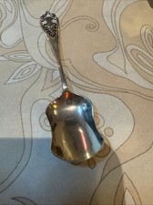 Scottish Sterling Silver Thistle Form Sugar Bowl Spoon Vintage  edinburgh