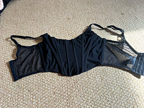 Primark black sheer mesh - black,