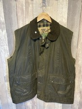 Rare Vintage St Marks Green Wax Sleeveless Jacket Gilet Size XL / 26 Inches P2P