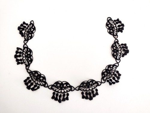 Antique victorian black silk - black,