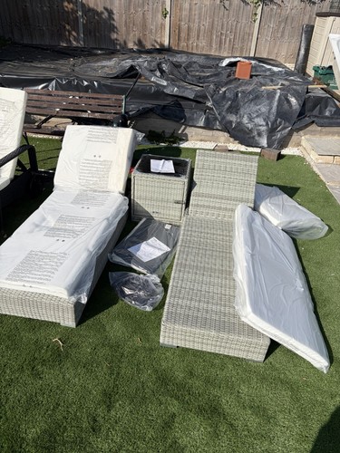 Rattan sun lounger set - 2,