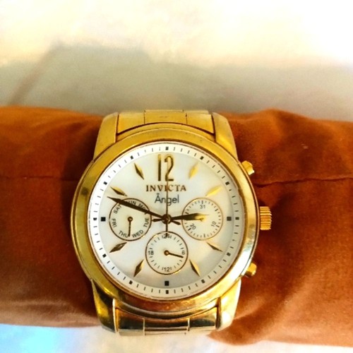 Invicta gold tone angel - tone, swiss