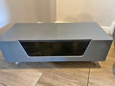 TV Lift Cabinet, grey sleek design featuring a solid pattern with a gloss finish