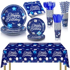 176 Pcs Navy Blue and Silver