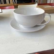 Giant White Ceramic Cup And Saucer