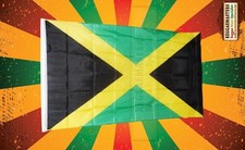 JAMAICA FLAG LARGE 5ft x 3f CARNIVAL OR CELEBRATION DECORATION WITH EYELETS 