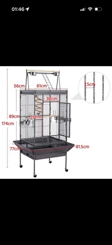 174cm playtop parrot cage - 174cm,