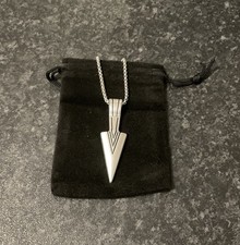 Nordic Necklace Thor Spear Head Pendant Norse Stainless Steel chain 60cm