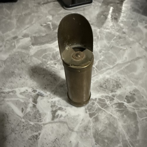 Antique brass trench art case - antique,
