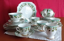 35 Piece Montrose Gladstone Tea Set Including Cups, Saucers, Plates And Creamer