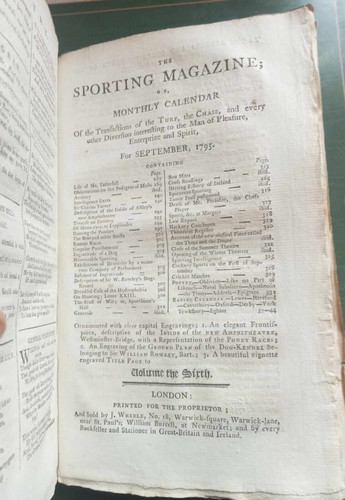 The sporting magazine 1795 - sporting,