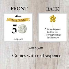 Personalised Lucky Sixpence