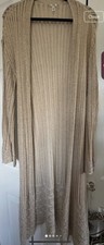 River Island long gold knit Cardigan Size L