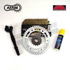 AFAM JT Recommended Gold Chain & Sprocket Kit fits Gilera 125 Coguar 2001-