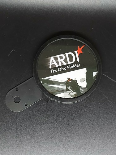 Ardi black steel tax disc - black,