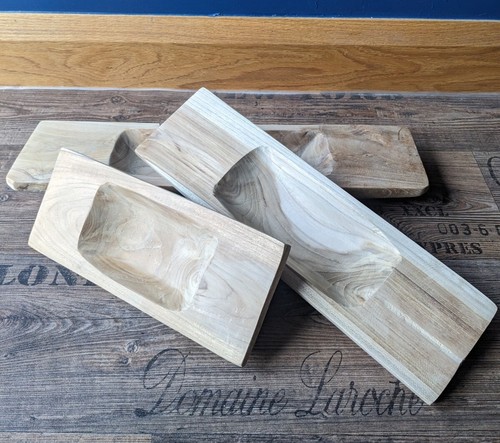 Wooden long bowls hand carved - wooden,