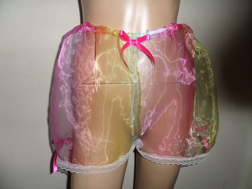 Rainbow organza lace trim - organza,