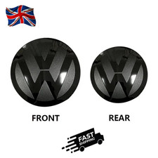 2Pcs VW BLACK BADGES FRONT &