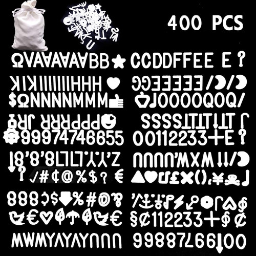 400 characters white letter - 400,