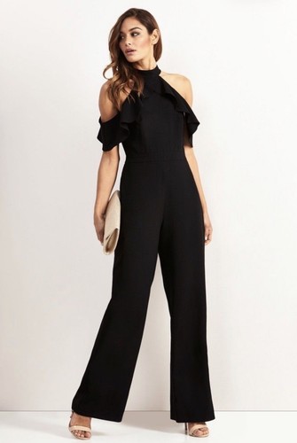 Lipsy black frill halter - lipsy, neck
