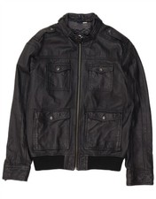 VINTAGE Mens Military Leather