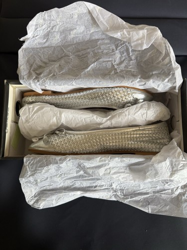 Dune silver woven leather - silver,