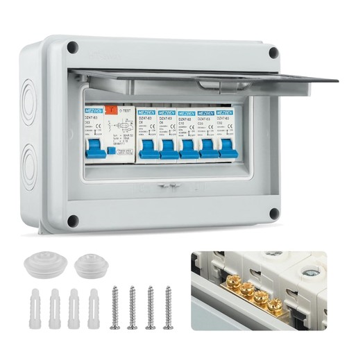 Way consumer unit 63a - way, 30ma