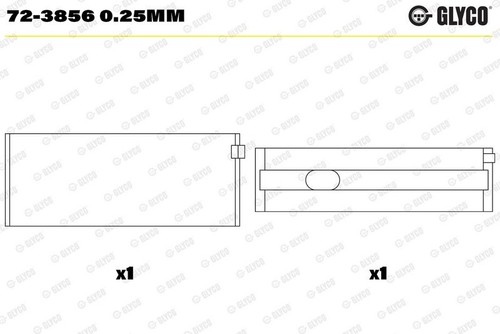 Crankshaft bearing glyco - crankshaft,