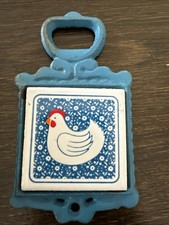 Vintage Blue Cast Iron Metal