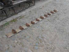 VINTAGE RUSTIC RECLAIMED CORN MILL CONVEYOR BELT WITH BUCKETS