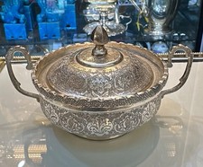Persian Silver Lidded Sugar