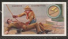 OGDENS-BOY SCOUTS 1912 (3RD SERIES GREEN BACK)-#123- QUALITY CARD!!