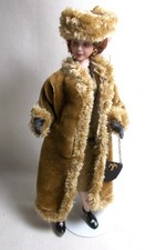 Dollhouse miniature Handmade BEAUTIFUL LADY DOLL IN VELVET BY UNKNOWN MAKER