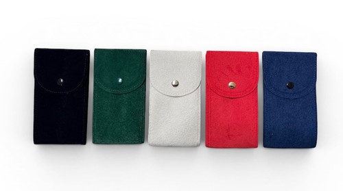Suede watch pouch travel - suede,