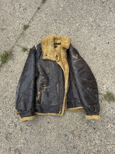 Vintage 1940s wwii leather - b3,