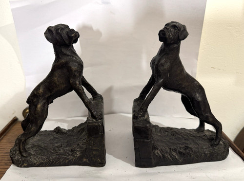 Pair vintage solid bronze - vintage,