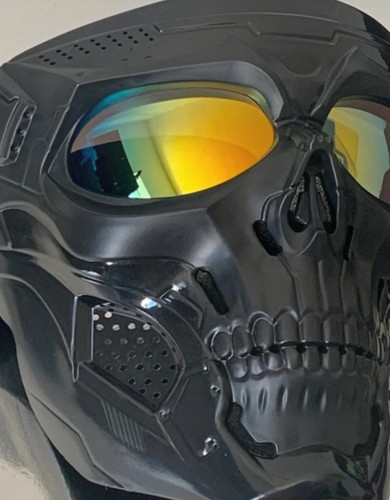 Skull mask with - gold, &